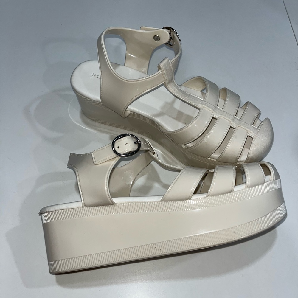 Jeffrey Campbell White Platform Jellies